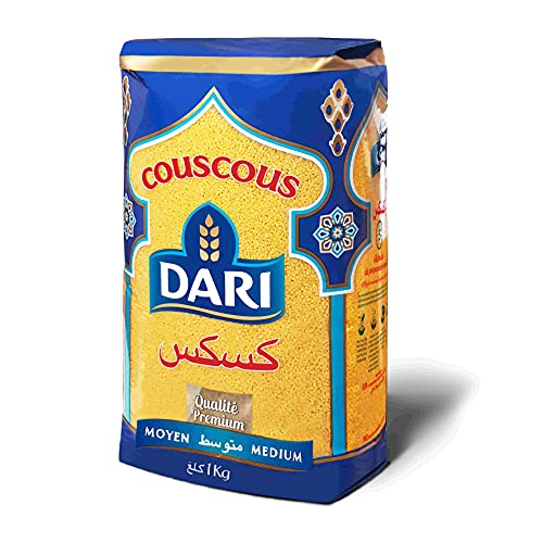 Dari Moroccan Couscous 1Kg, 2.2Lb Medium, 1 Pack