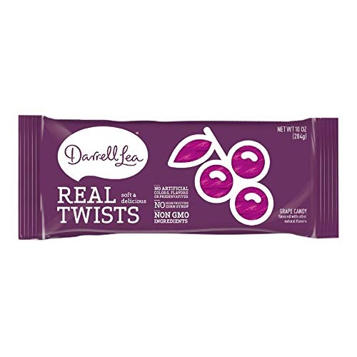 Grape Real Twists Candy - Darrell Lea 10Oz - Non-Gmo, No Hfcs, V