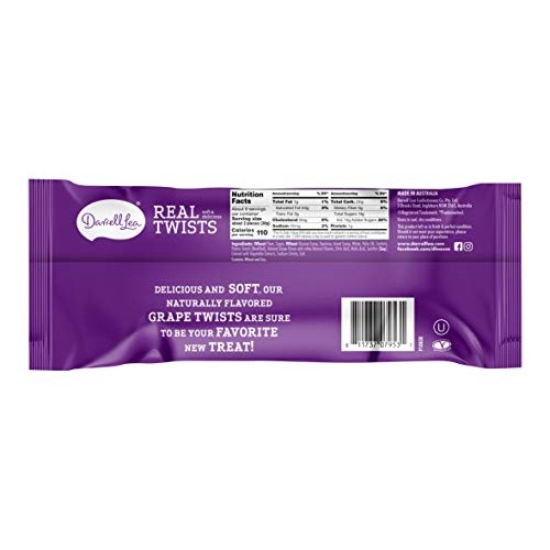 Darrell Lea Grape Real Twists Candy 8 10Oz Bags - Non-Gmo, No