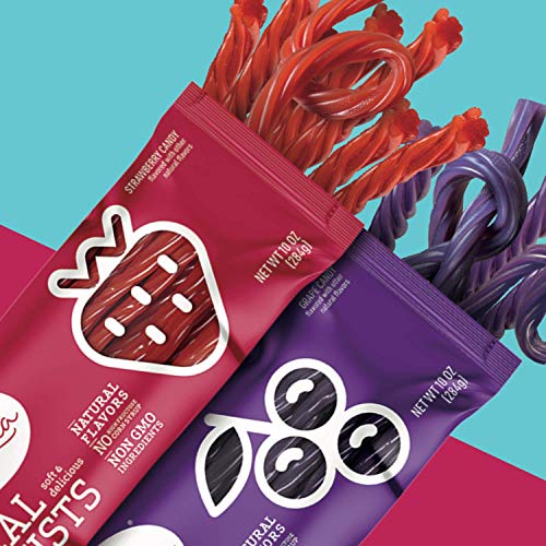 Darrell Lea Strawberry Real Twists Candy 10Oz Bag - Non-Gmo, No