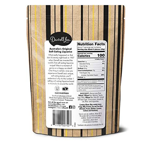 Soft Australian Black Licorice 8-Pack - Darrell Lea 8 7Oz Ba