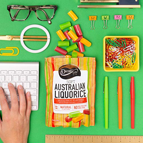 Soft Australian Mixed Fruit Licorice - Darrell Lea 7Oz Bag - Non