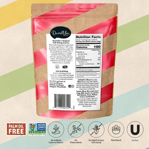 Soft Australian Strawberry Licorice 8-Pack - Darrell Lea 8 7