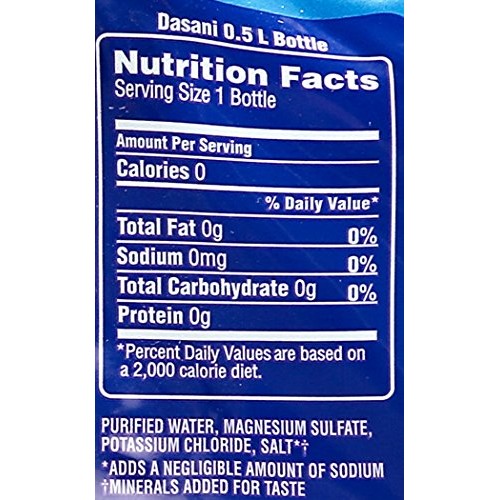 Dasani Purified Water Enhanced With Minerals, 16.9 Fl Oz Pack O