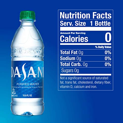 Dasani Purified Water Enhanced With Minerals, 16.9 Fl Oz Pack O