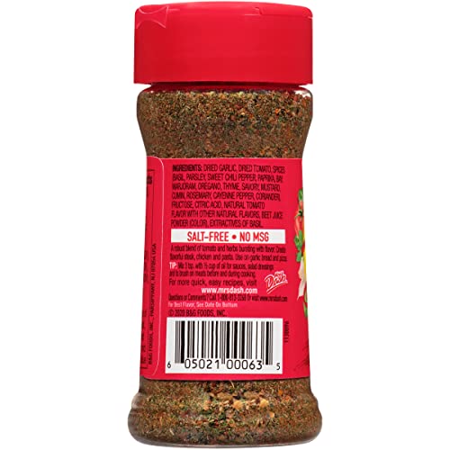 Dash Salt-Free Seasoning Blend, Tomato, Basil and Garlic, 2 Ounc...
