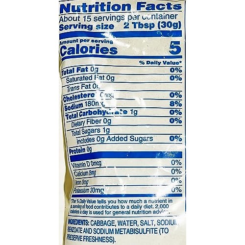 Sabrett Pushcart Style Sauerkraut Topping - 16 oz. Pack of 2