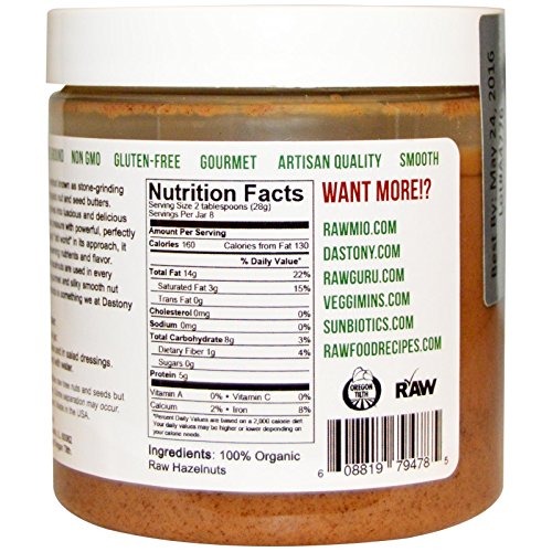 Dastony, Hazelnut Butter Organic, 8 Ounce