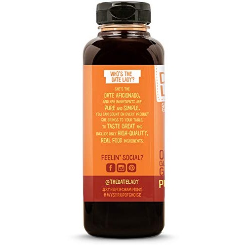 Award Winning Organic Date Syrup 18 Ounce Squeeze Bottle | 1 Ing