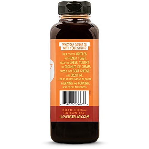 Award Winning Organic Date Syrup 18 Ounce Squeeze Bottle | 1 Ing