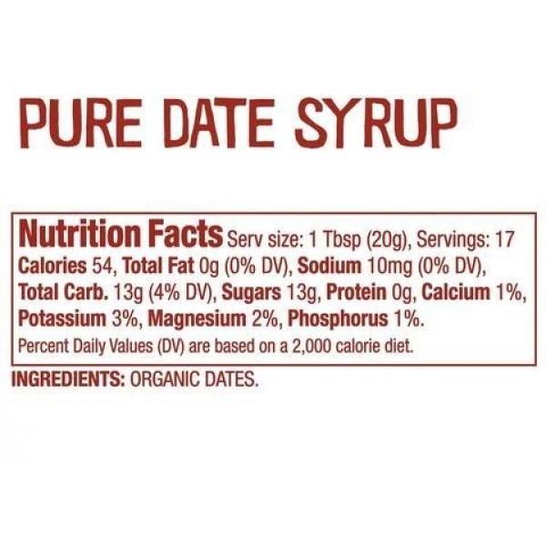 Award Winning Organic Date Syrup 3 lb Squeeze Bottle | 1 ingredi...