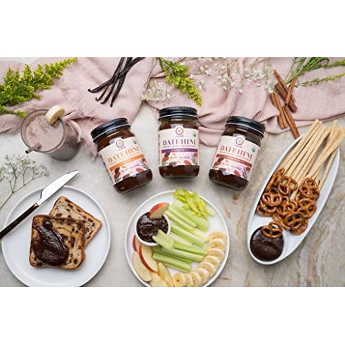 Datehini Organic Tahini and Medjool Date Spread Original, 12 Oz...