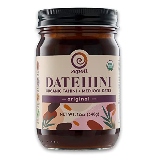 Datehini Organic Tahini and Medjool Date Spread Original, 12 Oz...