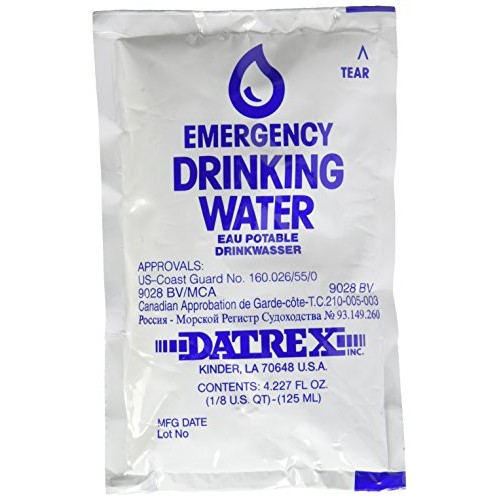 Datrex Emergency Survival Water Pouch Pack Of 64, 125Ml