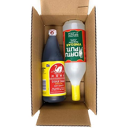 Datu Puti Vinegar 1000Ml And Silver Swan Soy Sauce 1000Ml Bundle