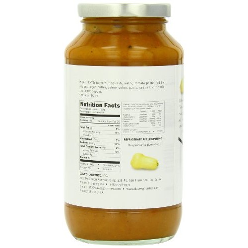 Daves Gourmet Pasta Sauce, Butternut Squash, 25.5 Oz