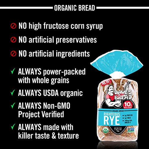 Daves Killer Bread Organic Righteous Rye Bread, 27 OZ