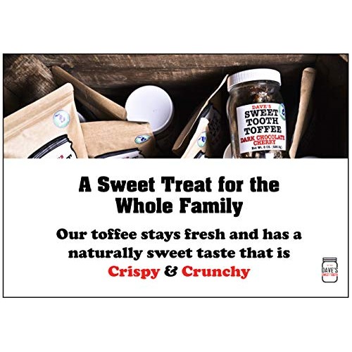 Daves Sweet Tooth Toffee, Dark Chocolate Cherry Flavor with Rea...