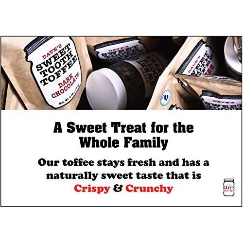 Daves Sweet Tooth Toffee, Dark Chocolate Flavor With Real Butte