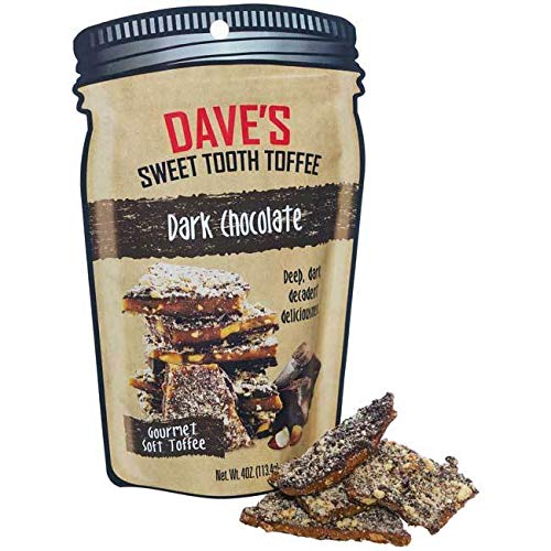 Daves Sweet Tooth Toffee - Dark Chocolate Toffee 4 oz - Handm...