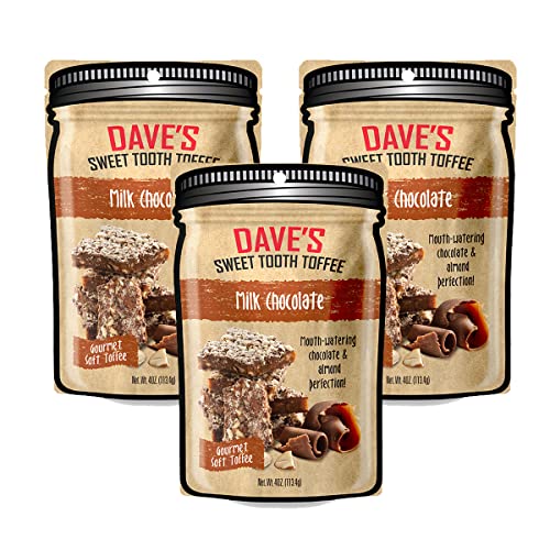 Daves Sweet Tooth Toffee - Milk Chocolate Toffee Gift Set 4 oz...