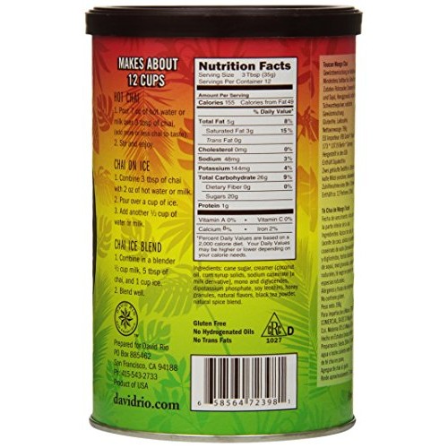 David Rio Chai Mix, Toucan Mango, 14 Ounce Pack Of 1
