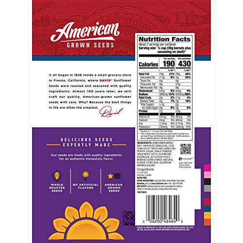 David Roasted And Salted Sweet And Spicy Jumbo Sunflower Seeds,