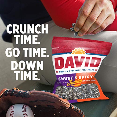 David Roasted And Salted Sweet And Spicy Jumbo Sunflower Seeds,