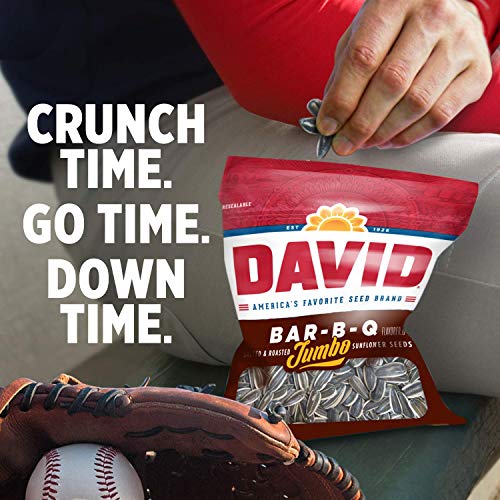 David Jumbo Sunflower Seeds Bar-B-Q Flavor 5.25 Oz Bag