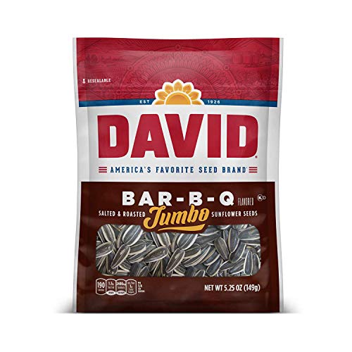 David Jumbo Sunflower Seeds Bar-B-Q Flavor 5.25 Oz Bag
