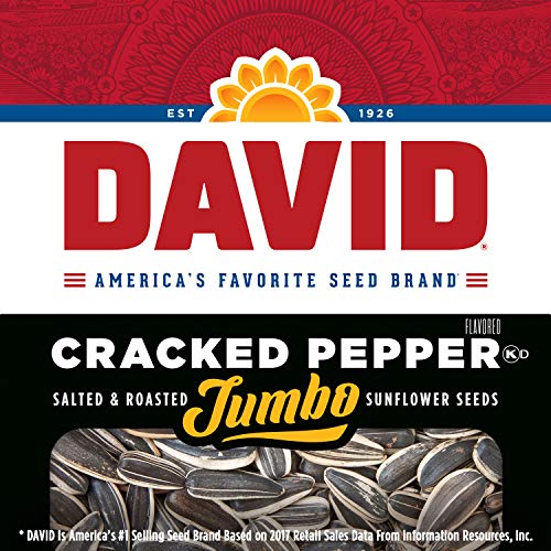 David Roasted And Salted Cracked Pepper Jumbo Sunflower Seeds, K