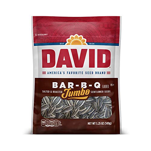David Roasted And Salted Bar-B-Q Jumbo Sunflower Seeds, 5.25 Oz,