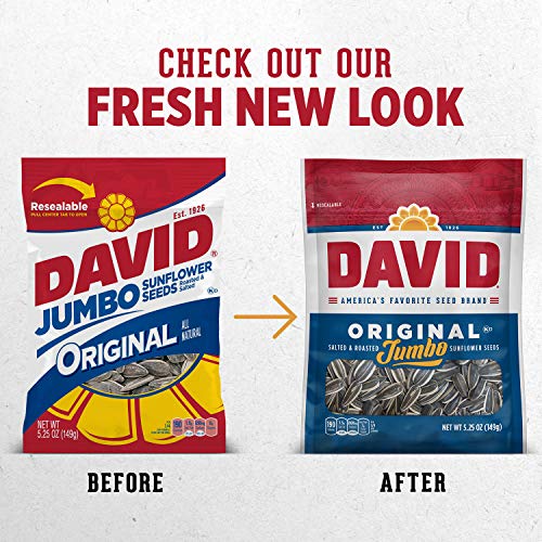 David Roasted And Salted Original Jumbo Sunflower Seeds, Keto Fr