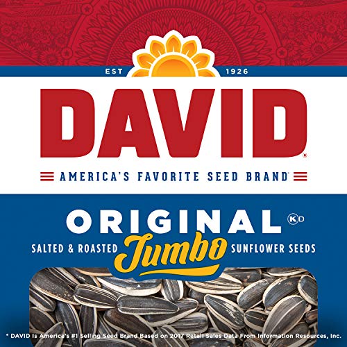 David Roasted And Salted Original Jumbo Sunflower Seeds, Keto Fr