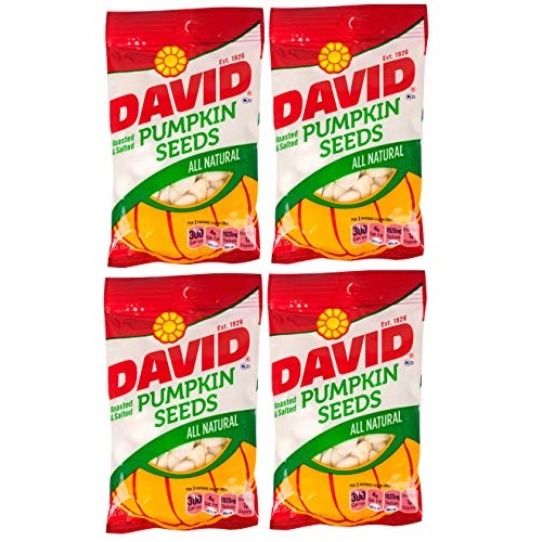 David | Roasted And Salted Pumpkin Seeds | All Natural 2 Oz Per