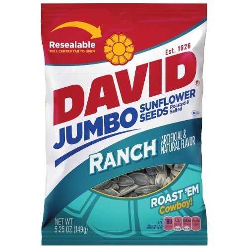 David Roasted &Amp; Salted Ranch Flavored Sun Flower Seeds 3 Packs
