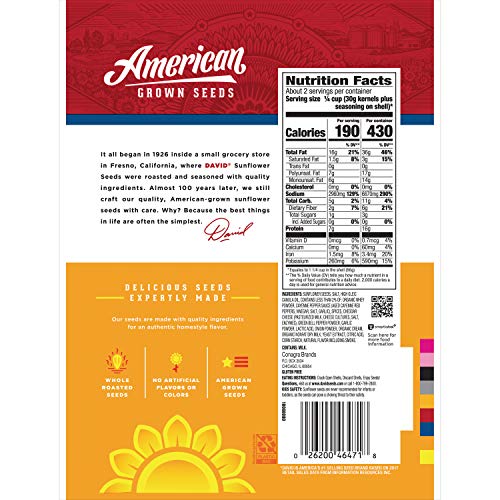 David Roasted And Salted Spicy Queso Jumbo Sunflower Seeds, Keto