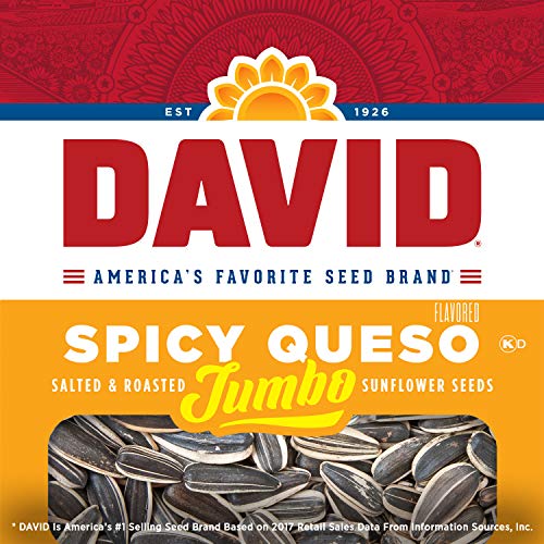 David Roasted And Salted Spicy Queso Jumbo Sunflower Seeds, Keto