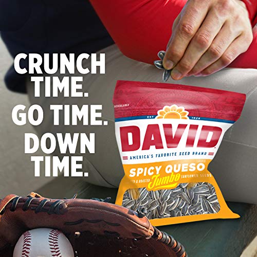 David Roasted And Salted Spicy Queso Jumbo Sunflower Seeds, Keto