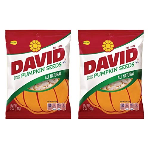 David Pumpkin Seeds, Roasted And Salted, 5 Oz Bag, 2 Pack