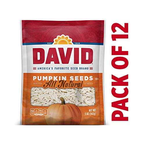 David Roasted And Salted Pumpkin Seeds, 5 Oz, Keto Friendly, 12
