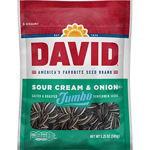 David Sour Cream &Amp; Onion Jumbo Sunflower Seeds, Keto Friendly, 5