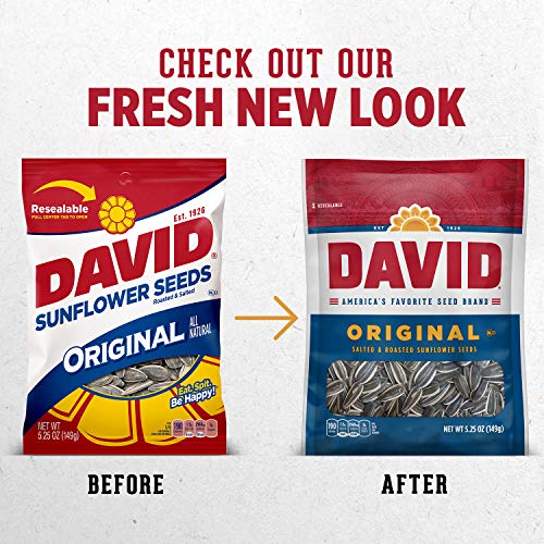 David Roasted And Salted Original Sunflower Seeds, Keto Friendly