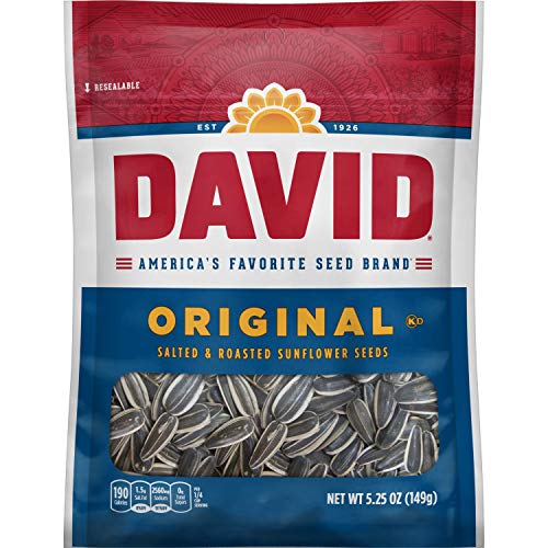 David Roasted And Salted Original Sunflower Seeds, Keto Friendly