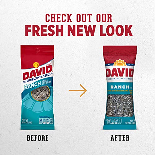 David Roasted And Salted Ranch Sunflower Seeds, 1.625 Oz, 12 Pack