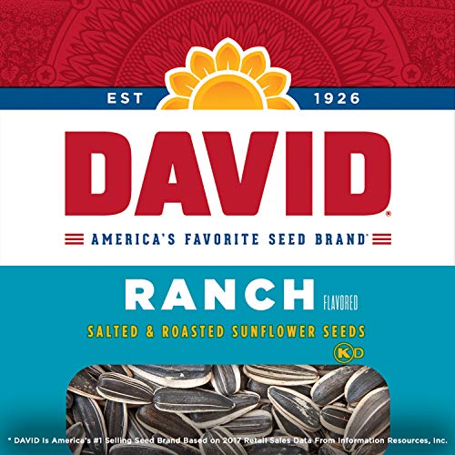 David Roasted And Salted Ranch Sunflower Seeds, 1.625 Oz, 12 Pack