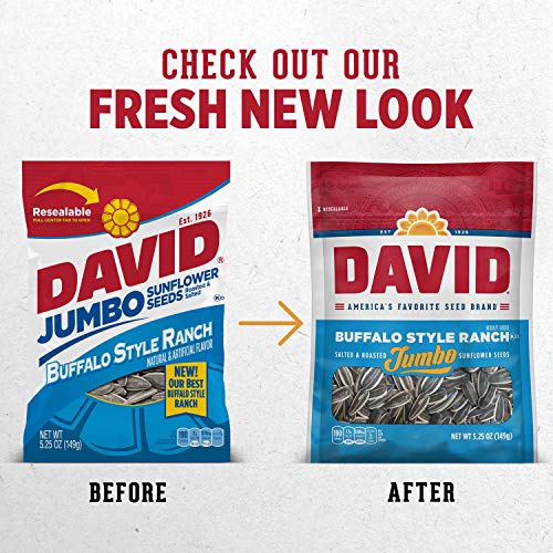 David Roasted And Salted Buffalo Style Ranch Jumbo Sunflower See