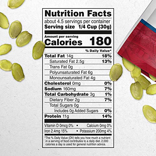 David Sea Salt Pumpkin Pepitas Seeds 5-Oz. Resealable Bag Pack