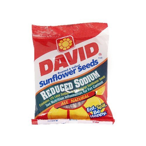 David Sunflower Jumbo Seeds Reduced Sodium 5.25 Ounce Pack of 6