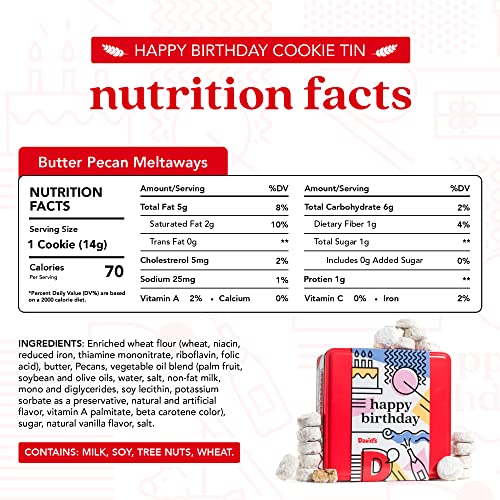 David’s Cookies Happy Birthday Gift for Everyone – 1Lb Butter Pe...